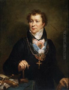 Portrait of Ludwik Osinski in freemason outfit.