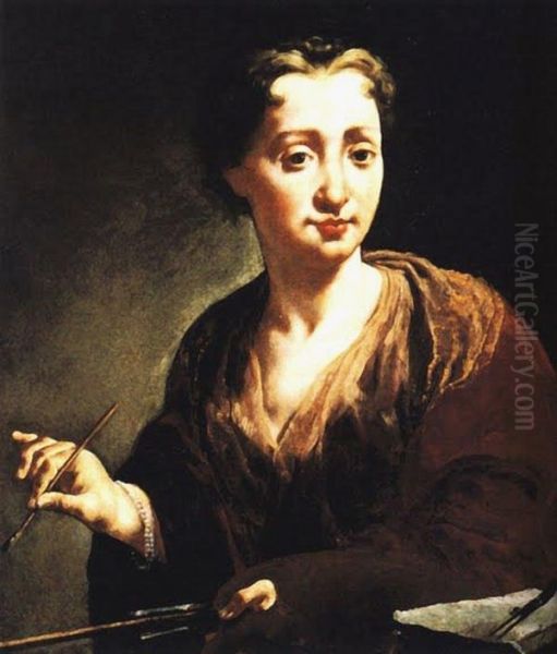Self-portrait in the Uffizi - view 1
