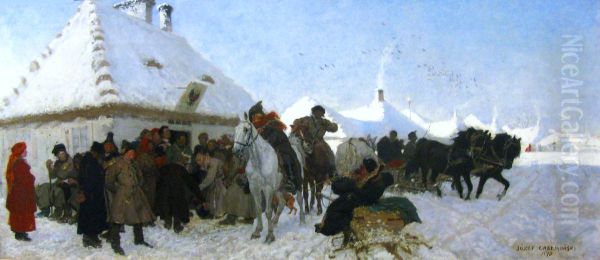 Case before the village head - view 1