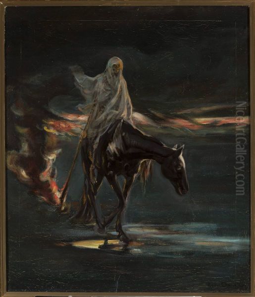 Death and conflagration, central section of the triptych "Disaster" - view 1