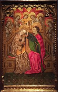 Coronacio de la Mare de Deu amb angels musics