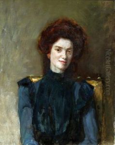 Portrait of a redhead woman. by Jan Ciaglinski