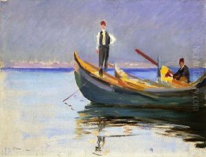 Boats on the sea. From the journey to Constantinople Boats on the sea. From the journey to Constantinople