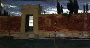 Cemetery in Venice, sketch