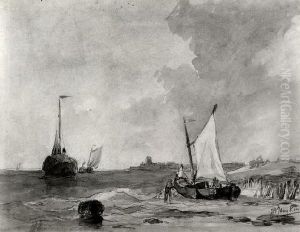 A Scene on the Beach