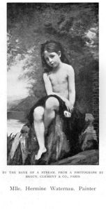 By the Bank of a Stream by Hermine Waterneau