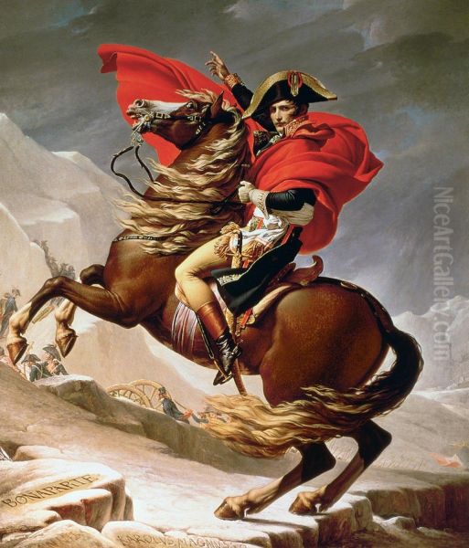 Napoleon Bonaparte crossing the Alps at the Grand Saint Bernard - view 1