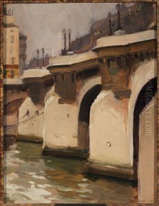 Pont Neuf in Paris by Aleksander Gierymski