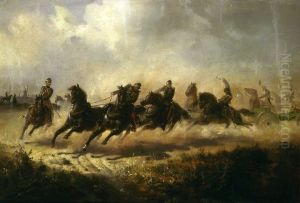 Artillery charge by Maksymilian Gierymski