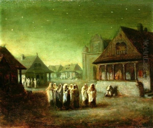 Return from the synagogue - view 1