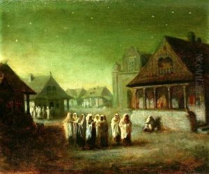 Return from the synagogue by Waclaw Koniuszko
