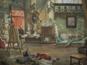 Pracownia Henryka Rodakowskiego w Paryzu by Juliusz Kossak