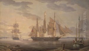 Ships in harbor Ships in harbor