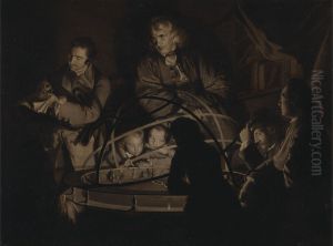 Philosopher giving a lecture on the orrery by Joseph Wright of Derby