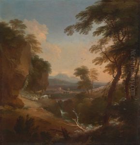 Landscape with Distant Mountains by Adriaen Van Diest