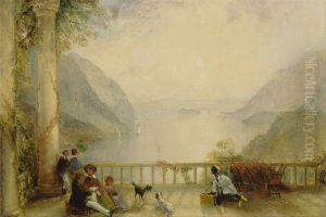Figures on a Balcony, probably at Westpoint