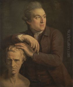 Joseph Nollekens with His Bust of Laurence Sterne by John Francis Rigaud