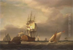 A Seascape with Men-of-War and Small Craft A Seascape with Men-of-War and Small Craft