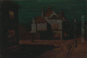 The Black Lion, Chelsea by Night by Walter Greaves