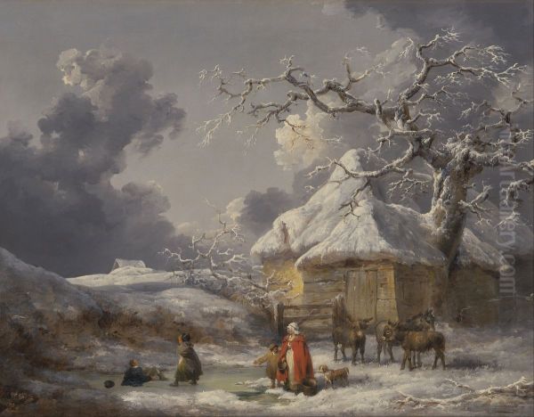Winter Landscape with Figures - view 1