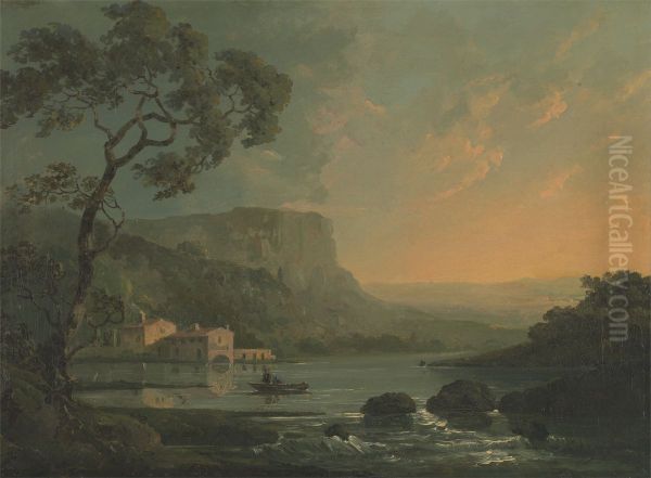 Landscape with Fishermen on a Lake - view 1