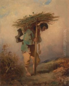 A Man Carrying Faggots by George Chinnery