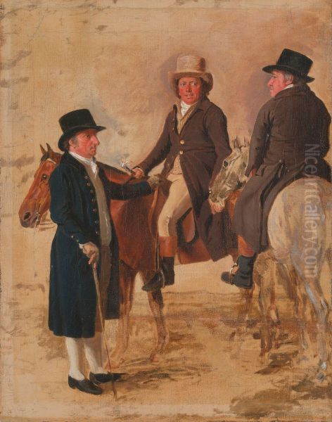 John Hilton, Judge of the Course at Newmarket; John Fuller, Clerk of the Course; and John Stevens, a Trainer - view 1
