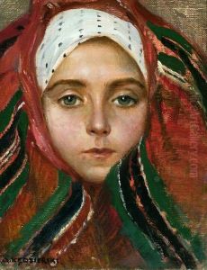 Head of a young woman from Lowicz Head of a young woman from Lowicz