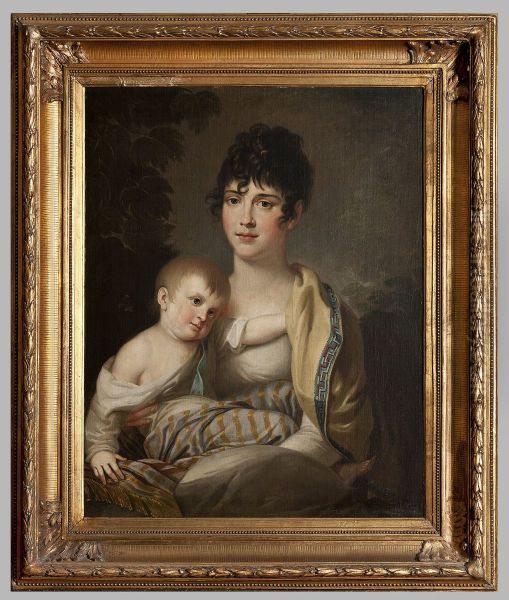 Portrait of Teofila Radziwill nee Morawska (1791-1828) with her son Aleksander Dominik (1808-1859) or daughter Stefania (1809-1832) - view 1
