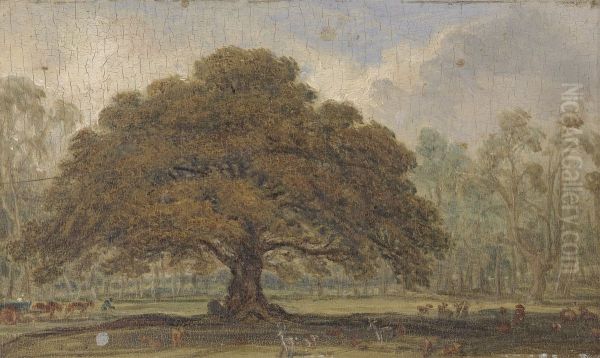 Landscape with Deer under "The Beggar's Oak", Dagot's Park... - view 1