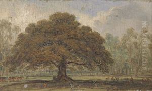 Landscape with Deer under "The Beggar's Oak", Dagot's Park...