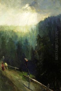 On the way to the lake of Morskie Oko by Ludwik de Laveaux