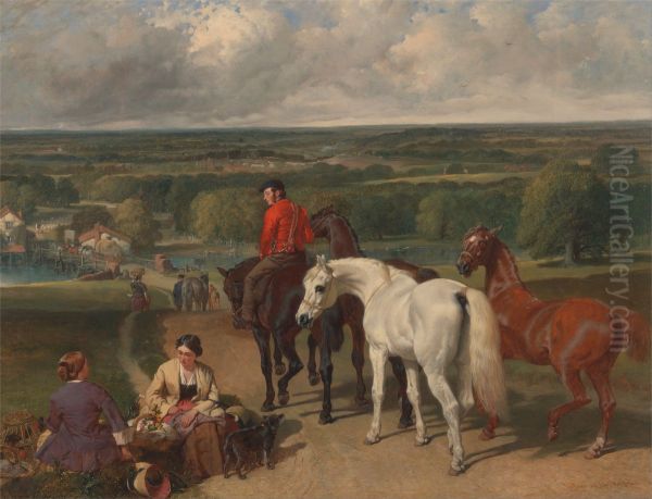 Exercising the Royal Horses - view 1