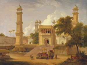 Indian Temple, Said to Be the Mosque of Abo-ul-Nabi, Muttra by Thomas Daniell