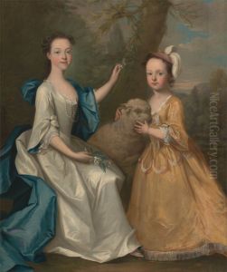 Young Women with a Lamb Young Women with a Lamb