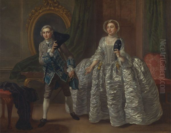 David Garrick and Mrs. Pritchard in Benjamin Hoadley's "The Suspicious Husband" - view 1