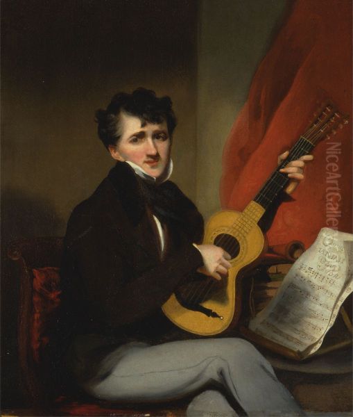 Portrait of a Man Playing a Guitar - view 1