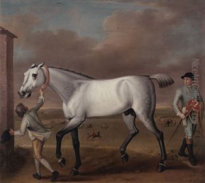 The Duke of Hamilton's Grey Racehorse, 'Victorious,' at Newmarket The Duke of Hamilton's Grey Racehorse, 'Victorious,' at Newmarket