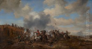 Battle Scene by Philips Wouwerman