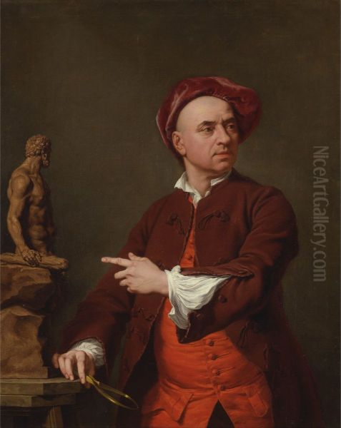 John Michael Rysbrack Modelling His Terra-Cotta Statue of Hercules - view 1