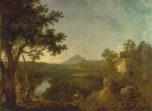 View near Wynnstay, the Seat of Sir Watkin Williams-Wynn, BT. by Richard Wilson