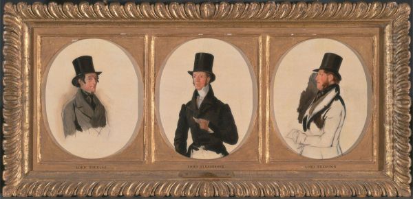 Studies for the Portraits of Lord Eglinton, Lord Douglas and Lord Stradbroke in `The Waterloo Cup Coursing Meeting' (in the Walker Art Gallery), 1840 - view 1