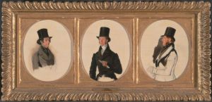 Studies for the Portraits of Lord Eglinton, Lord Douglas and Lord Stradbroke in `The Waterloo Cup Coursing Meeting' (in the Walker Art Gallery), 1840 by Richard Ansdell