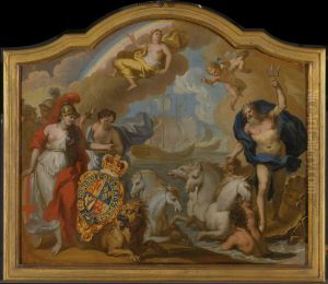 Allegory of the Power of Great Britain by Sea, design for a decorative panel for George I's ceremonial coach by James Thornhill