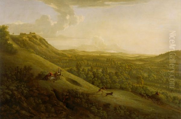 Box Hill, Surrey, with Dorking in the Distance - view 1