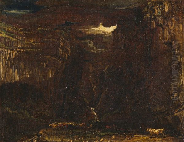 Sketch for 'Gordale Scar' - view 1