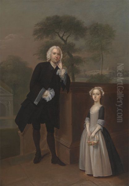 An Unknown Man with His Daughter - view 1