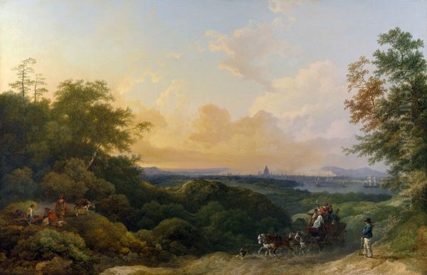 The Evening Coach, London in the Distance - view 1