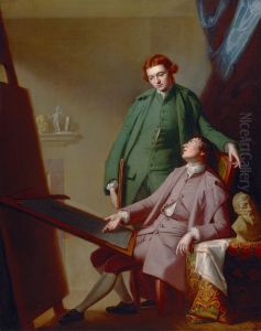 A Conversation (The Artist's Brothers, Peter and James Romney) by George Romney