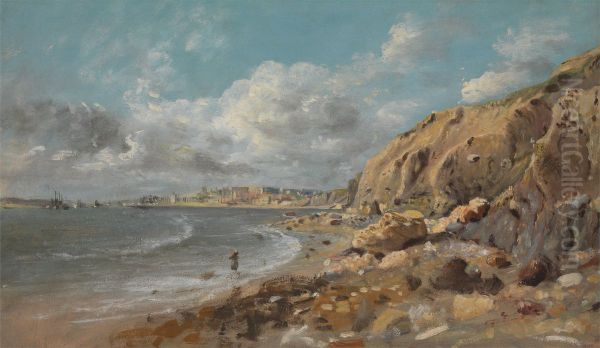 Coast Scene at Cullercoats near Whitley Bay - view 1